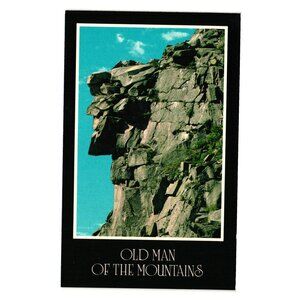 Old Man Of The Mountains Franconia Notch New Hampshire Vintage Postcard Bromley